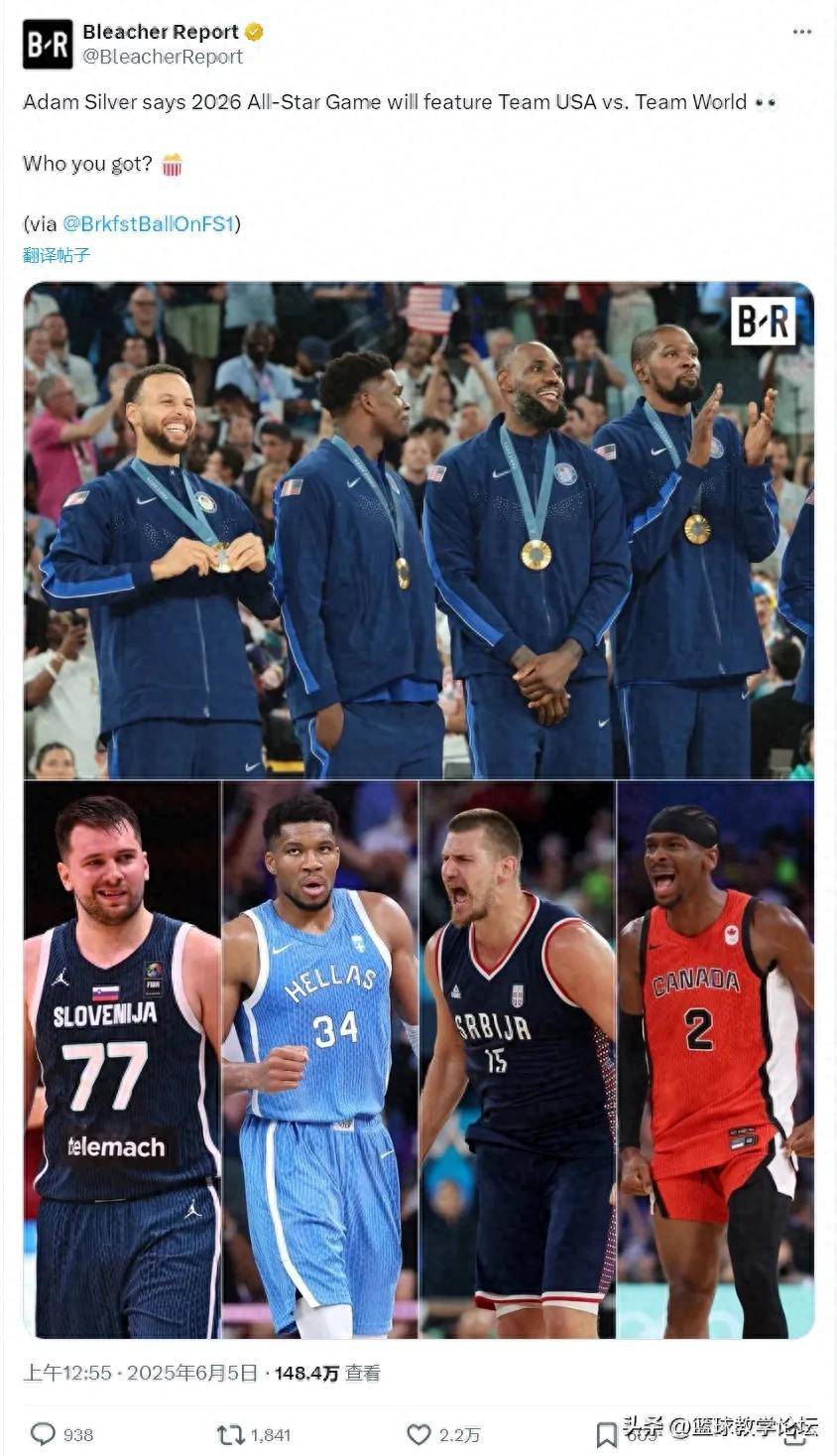 NBA全明星赛改制，东西部对抗回归的简单介绍