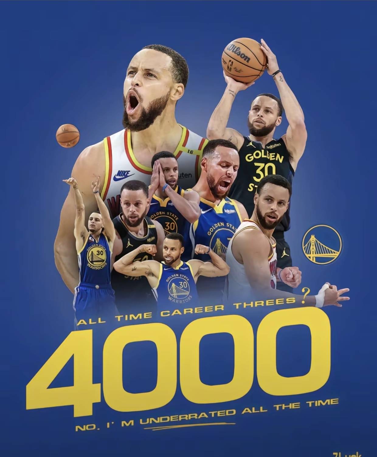 米兰体育网页版-库里三分命中数突破4000，历史独一档